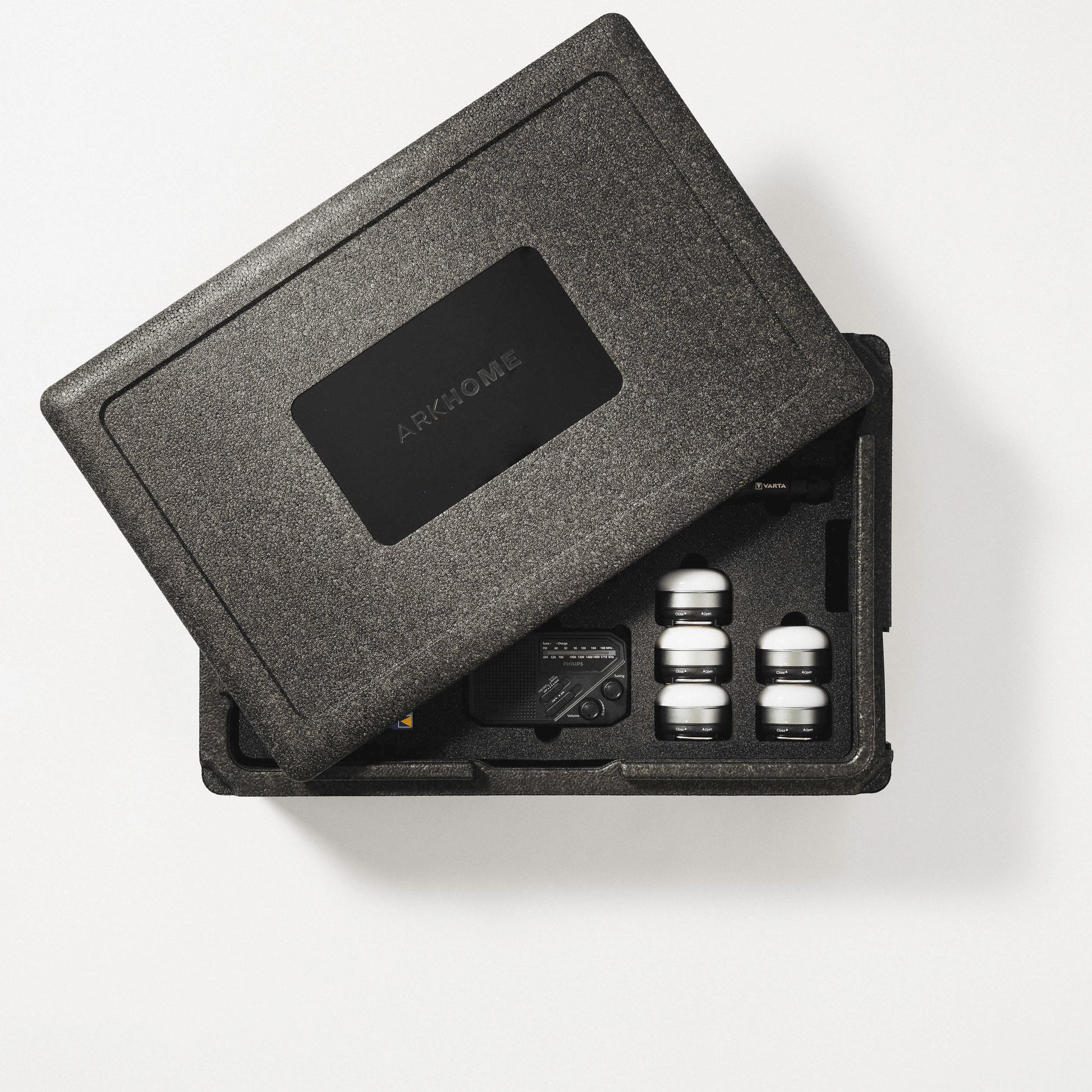 ARKHOME COMPLETE noodpakket voor thuis in een open zwarte case