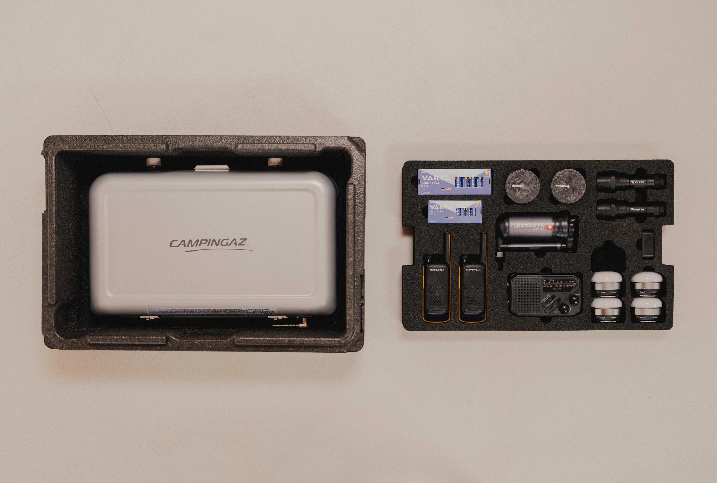 ARKHOME COMPLETE+ noodpakket met kooktoestel, walkie-talkies, radio, lampen, batterijen en waterfilter